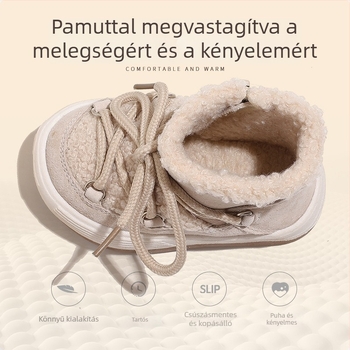 Baba téli csizma fleece bélésével, meleg és puha talppal, járást tanuló babáknak, 12–36 hónap