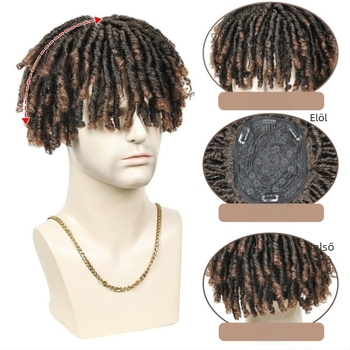 Cosplay paróka férfiaknak dreadlockokkal, hőálló rostok, forma megtartása