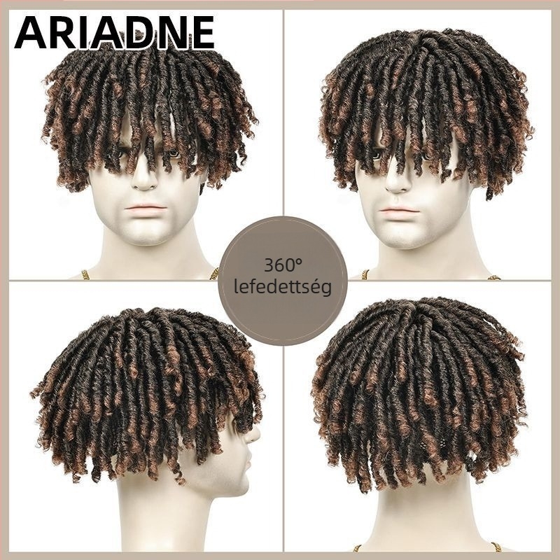 Cosplay paróka férfiaknak dreadlockokkal, hőálló rostok, forma megtartása