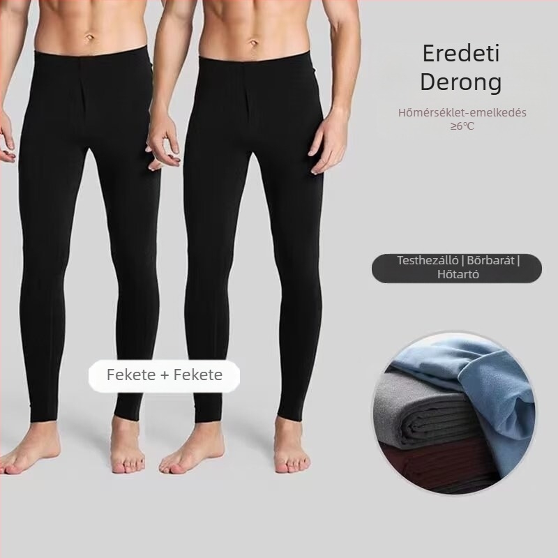 Férfi meleg nadrág fleeces béléssel, Derong velúr anyagból, karcsú szabás, őszi-téli, nagy méretek