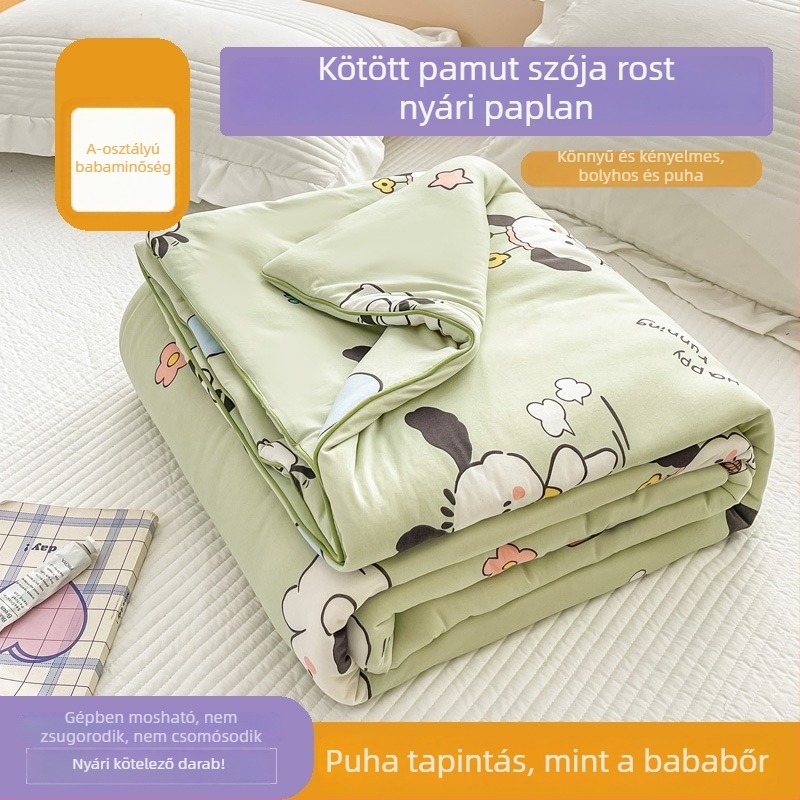 A osztályú babatakaró – minden évszakra, tejből származó pamut és szója rost töltettel
