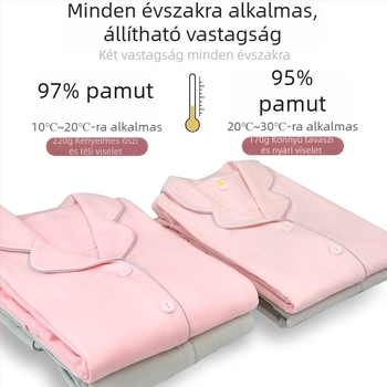 Személyre szabott kismama hálóing otthonra, vékony, hosszúujjú, 100% pamut emlőzésre alkalmas felső