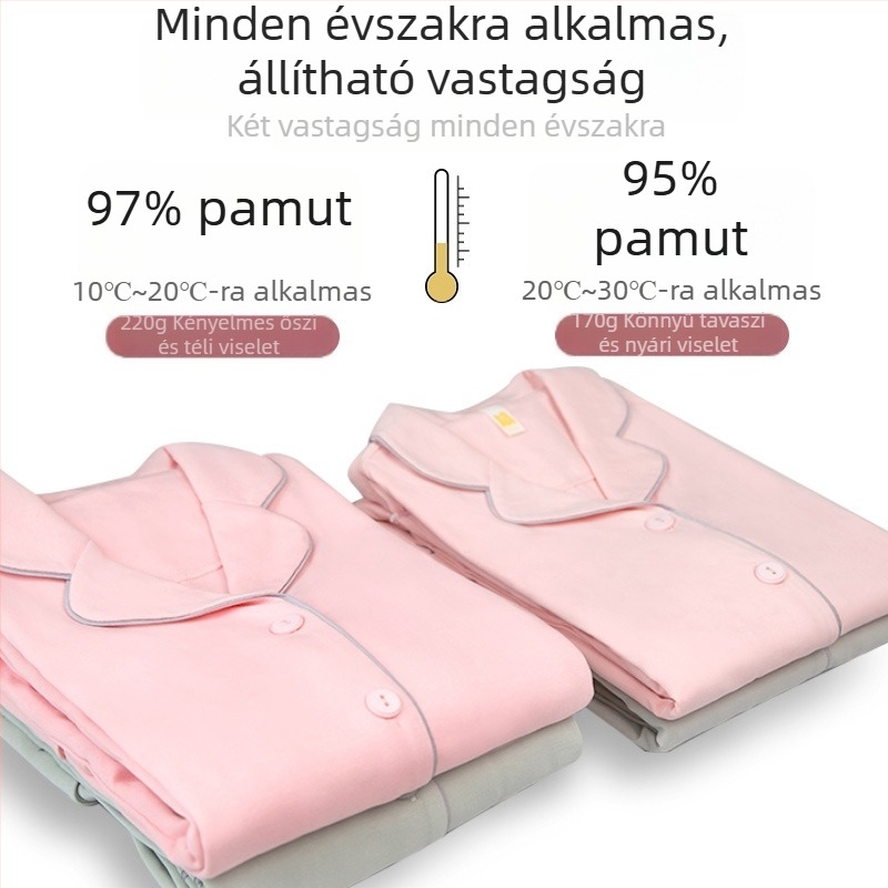 Személyre szabott kismama hálóing otthonra, vékony, hosszúujjú, 100% pamut emlőzésre alkalmas felső