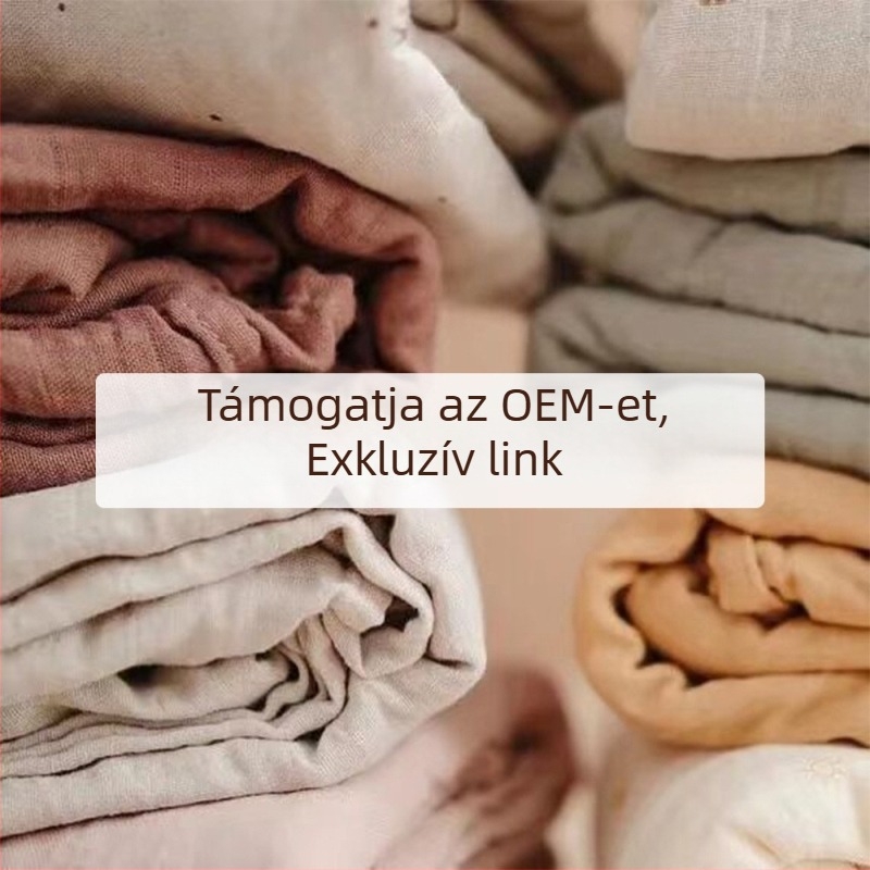 100% pamut babapléd bojtokkal és csipkével – beburkoláshoz