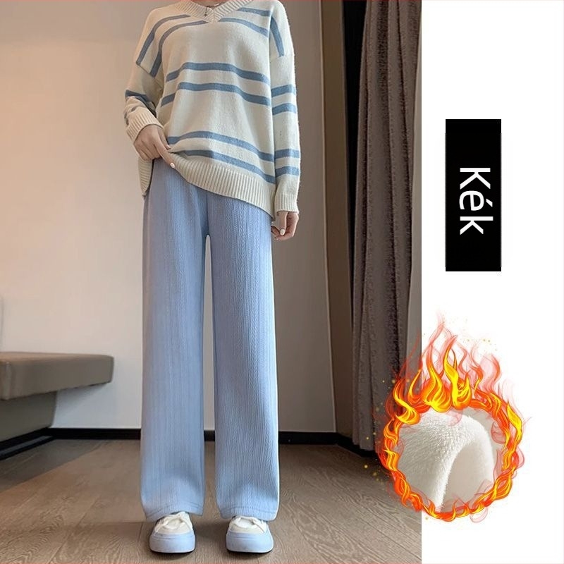 Kismama nadrág ősz-tél fleece béleléssel, meleg, has támasztó, szabad szabású, pamut-poliészter keverék