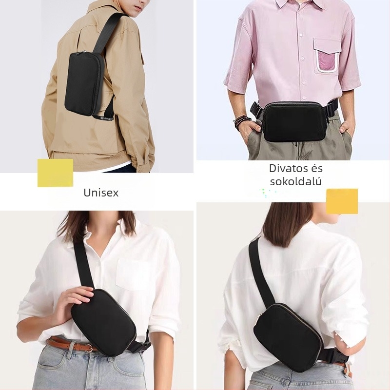 Lulu vízálló derék táska szabadtéri sportokra — crossbody, uniszex, többfunkciós, nagy kapacitás