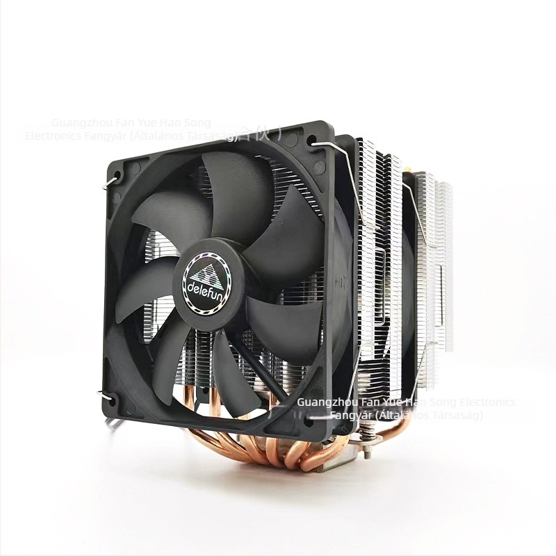 CPU hűtő, kettős torony felépítéssel, 6 hőcső, 1800 RPM, hidraulikus csapágy, 5V RGB szinkron, USB 4 interfész