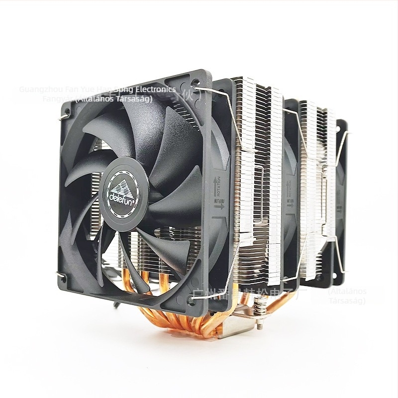 CPU hűtő, kettős torony felépítéssel, 6 hőcső, 1800 RPM, hidraulikus csapágy, 5V RGB szinkron, USB 4 interfész