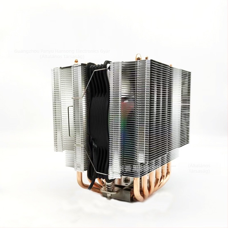 CPU hűtő, kettős torony felépítéssel, 6 hőcső, 1800 RPM, hidraulikus csapágy, 5V RGB szinkron, USB 4 interfész