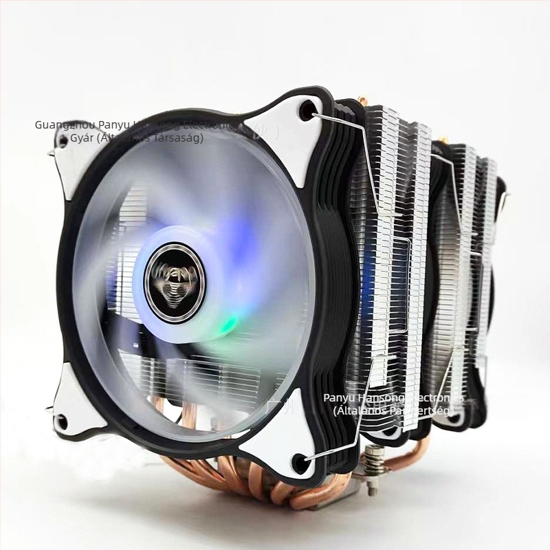 CPU hűtő, kettős torony felépítéssel, 6 hőcső, 1800 RPM, hidraulikus csapágy, 5V RGB szinkron, USB 4 interfész