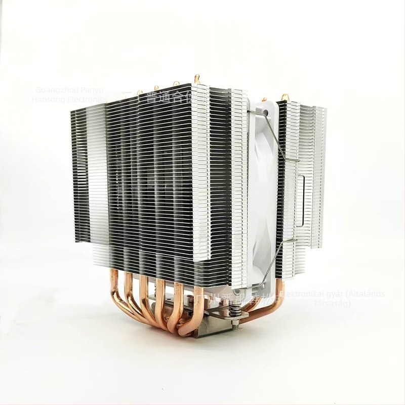 CPU hűtő, kettős torony felépítéssel, 6 hőcső, 1800 RPM, hidraulikus csapágy, 5V RGB szinkron, USB 4 interfész