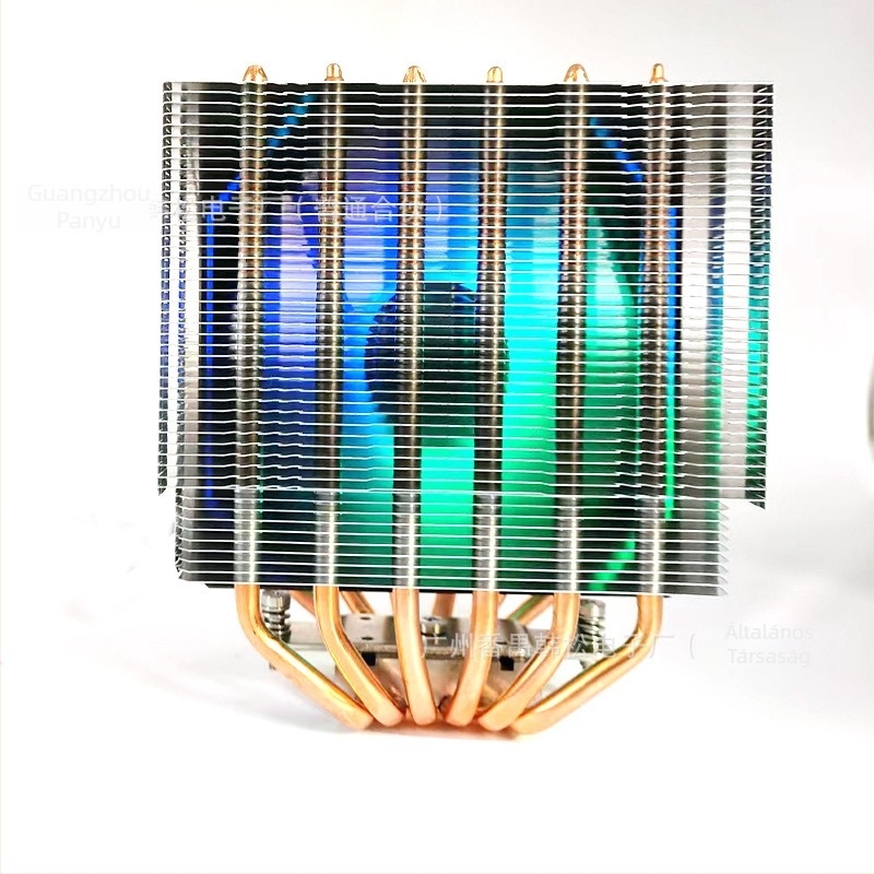 CPU hűtő, kettős torony felépítéssel, 6 hőcső, 1800 RPM, hidraulikus csapágy, 5V RGB szinkron, USB 4 interfész