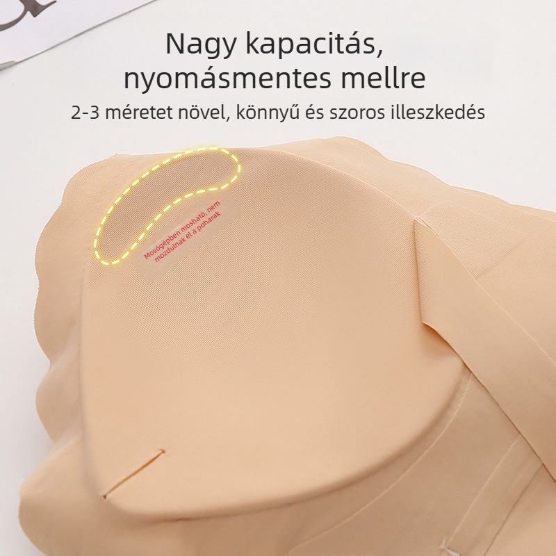 Vest-stílusú szoptatós melltartó vékony, formázott kosarakkal, rögzített dupla pántokkal, anti-sagging támogatás terhesség és szoptatás idejére