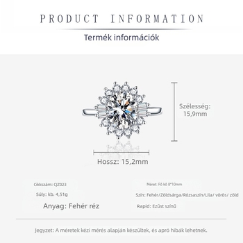 Rézötvözetes gyűrű cirkón mozaikokkal, nyolc szív és nyolc nyíl mintával, női divatgyűrű, testreszabás elérhető