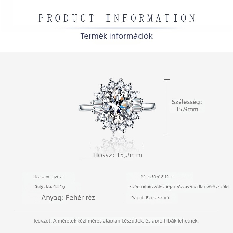 Rézötvözetes gyűrű cirkón mozaikokkal, nyolc szív és nyolc nyíl mintával, női divatgyűrű, testreszabás elérhető