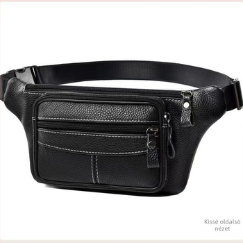 Férfi deréktárca első réteg bőrből — valódi bőr, több rekeszes, nagy kapacitású, lélegző és kopásálló