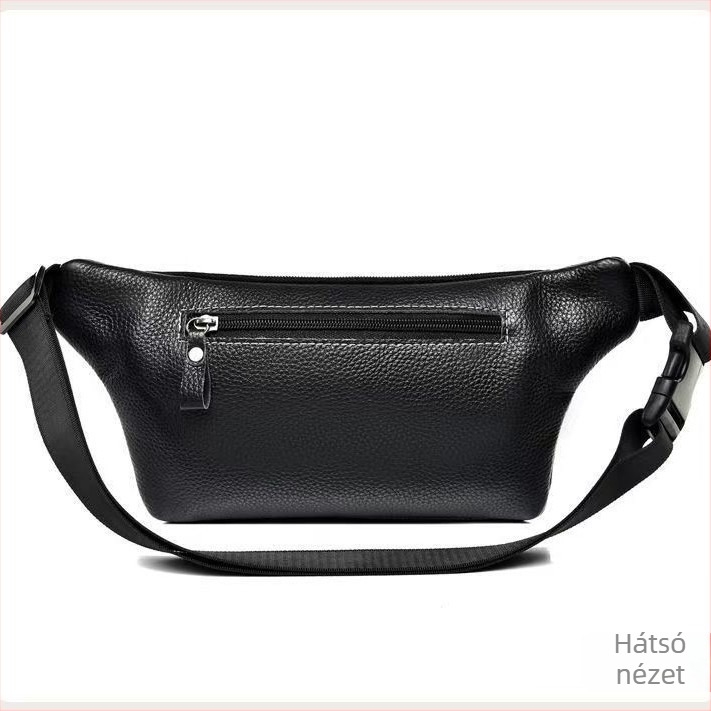 Férfi deréktárca első réteg bőrből — valódi bőr, több rekeszes, nagy kapacitású, lélegző és kopásálló