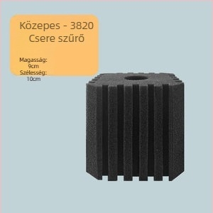 Akváriumi oxigénpumpa beépített szűrődobozzal, műanyagból, édes- és sós halakhoz