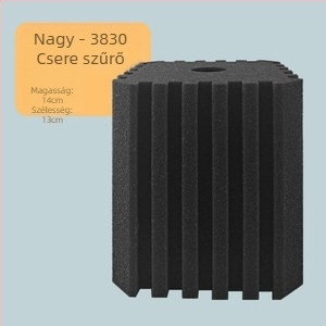 Akváriumi oxigénpumpa beépített szűrődobozzal, műanyagból, édes- és sós halakhoz