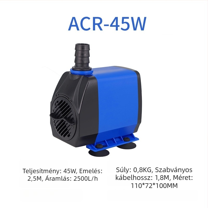 Akvarisztikai merülőpumpa | horizontális kivitel, egyfokozatú, víz pumpálása és oxigénellátás | Márka Chuangrui, tömeg 20 kg