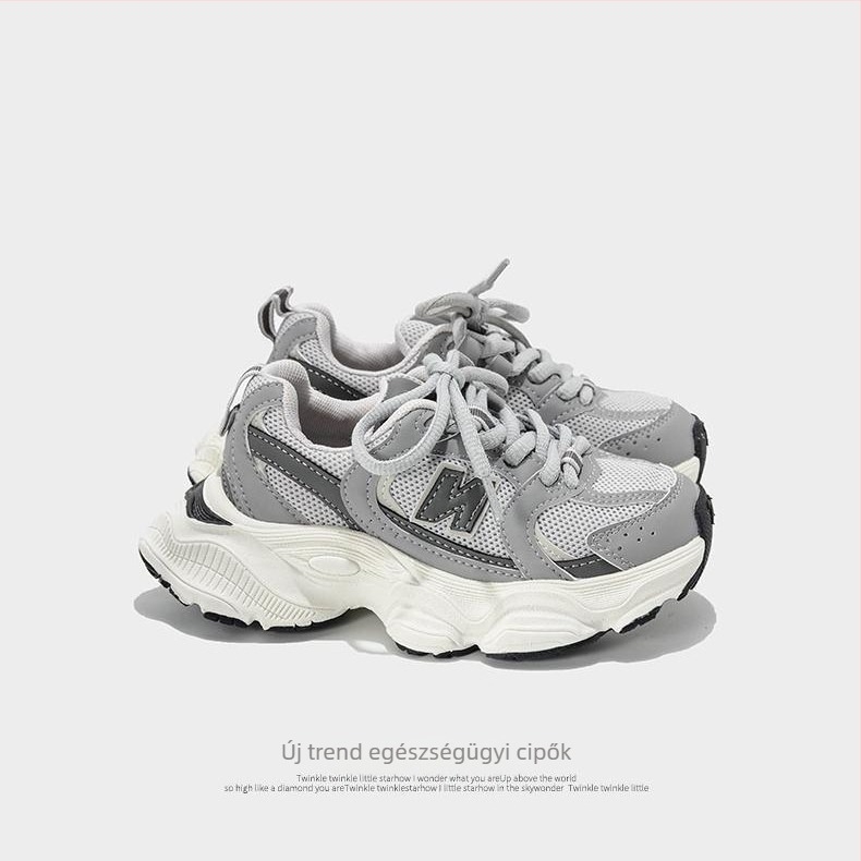 Gyerekeknek Dad Shoes cipő - ősz 2025, légáteresztő, könnyű, Velcro zárás, gumitalp, uniszex
