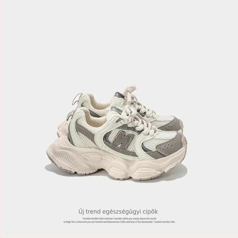 Gyerekeknek Dad Shoes cipő - ősz 2025, légáteresztő, könnyű, Velcro zárás, gumitalp, uniszex