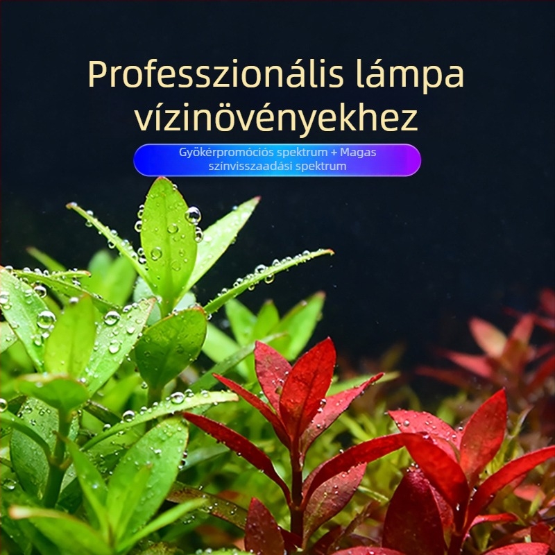 Kompakt LED-akvárium világítótest, teljes spektrummal, állvánnyal, vízálló