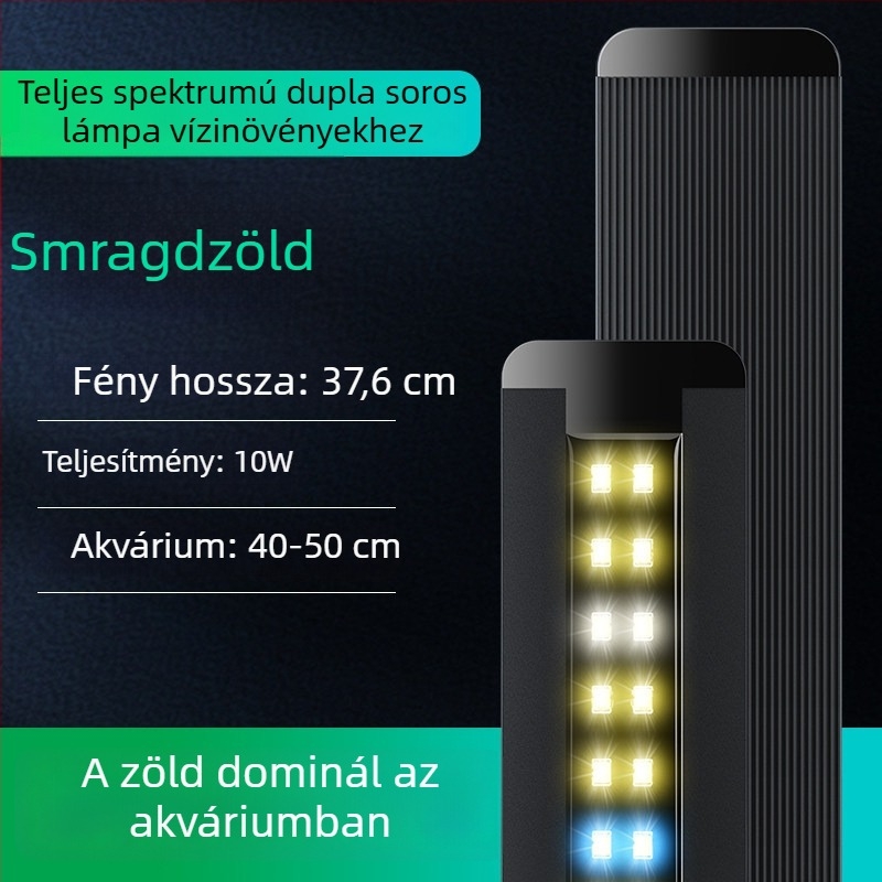 Kompakt LED-akvárium világítótest, teljes spektrummal, állvánnyal, vízálló