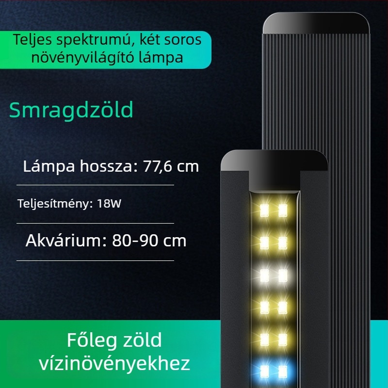 Kompakt LED-akvárium világítótest, teljes spektrummal, állvánnyal, vízálló