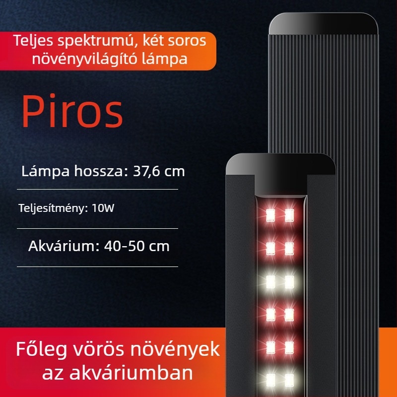 Kompakt LED-akvárium világítótest, teljes spektrummal, állvánnyal, vízálló