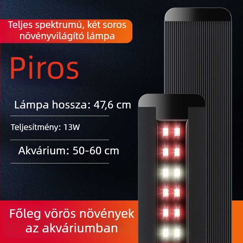Kompakt LED-akvárium világítótest, teljes spektrummal, állvánnyal, vízálló