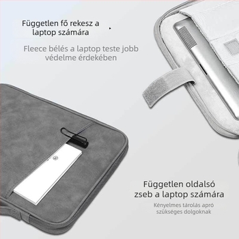 iPad/tabletáska fogantyúval, védőtok és belső bélés, 11–13 hüvelykes tabletákhoz (iPad/Huawei)