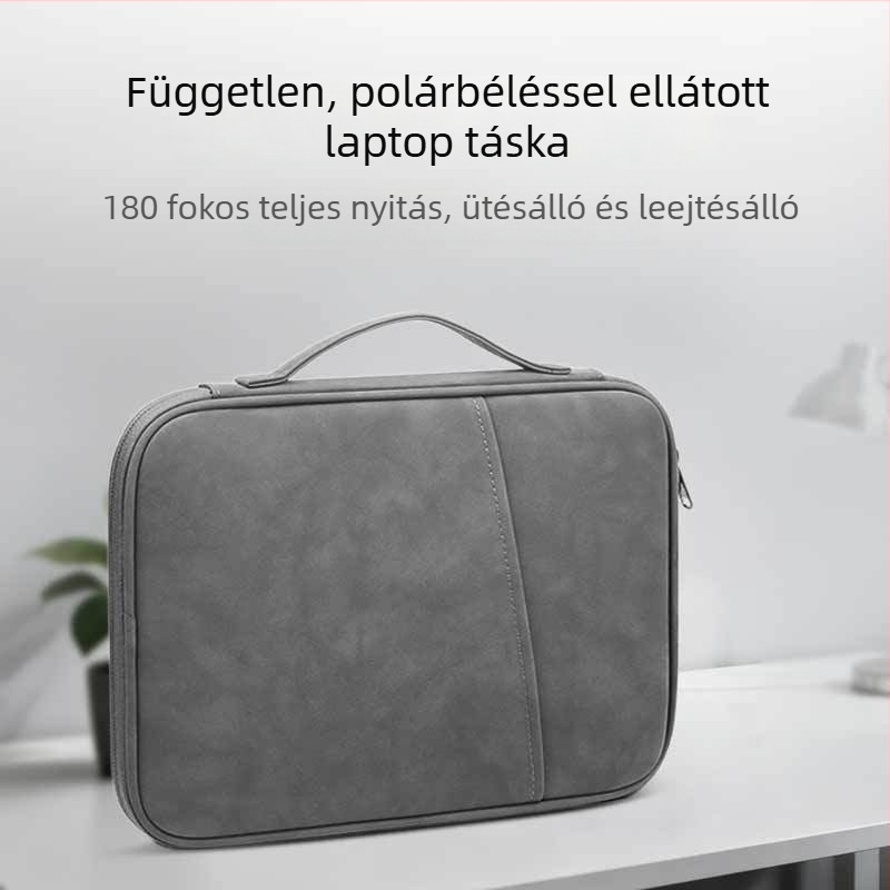 iPad/tabletáska fogantyúval, védőtok és belső bélés, 11–13 hüvelykes tabletákhoz (iPad/Huawei)