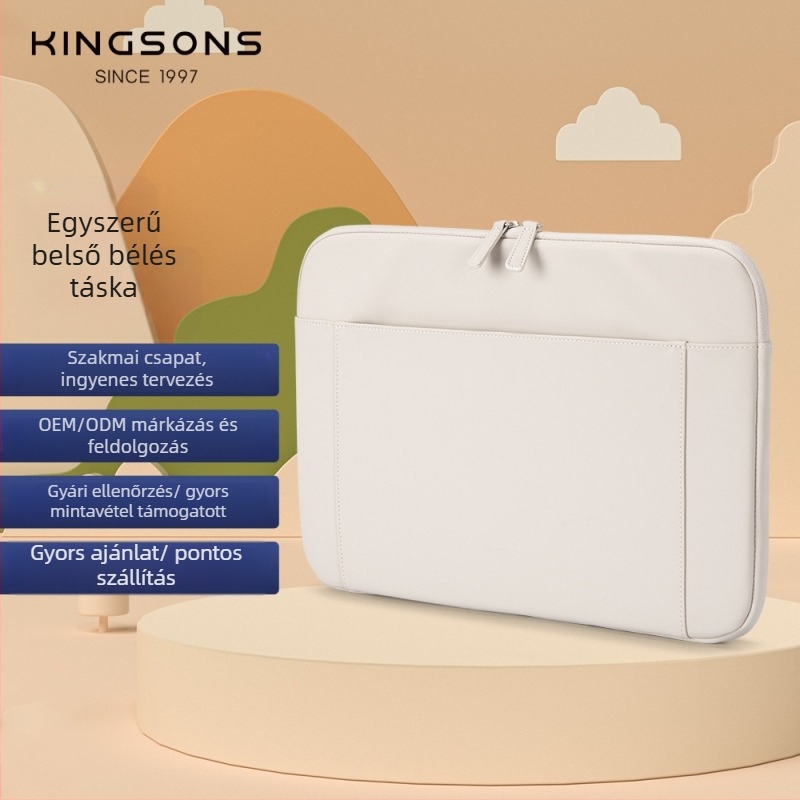 Tablet-táska kopásálló testtel, cipzár, puha fogantyú, kártyatartó rekeszek