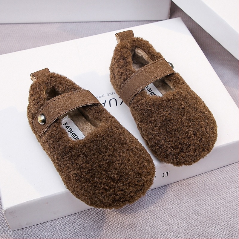 Lányok téli cipő 1–16 éveseknek, műbőr felsőrész, gumi talp, Velcro-zár, vastagított talp