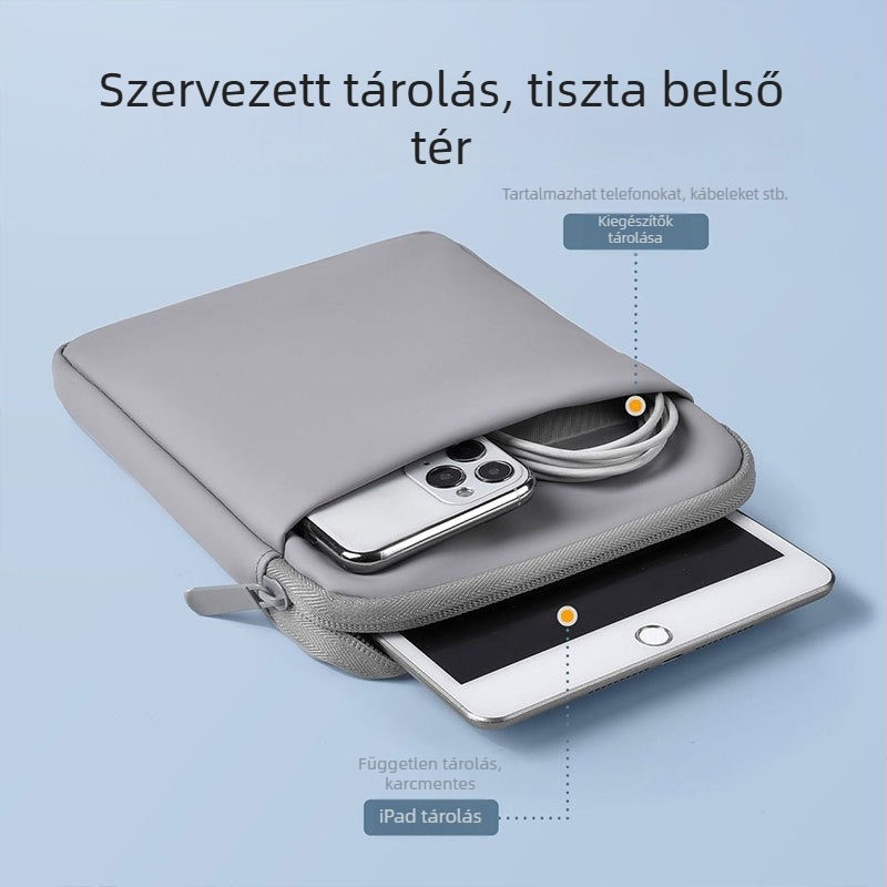 Tároló taska bőrhatású érzetűvel E Ink kijelzős olvasókhoz — PU anyag, poliészter bélés, földrengésállóság, 2024 tavasz, városi egyszerűség