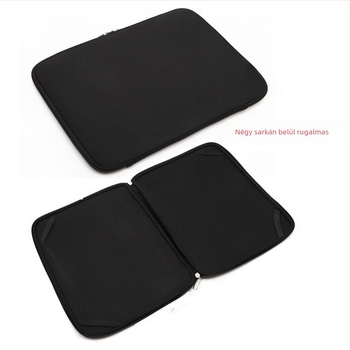 Neoprén laptop tok cipzárral, sarokvédőkkel, belső számítógép-zsebbel, vízálló
