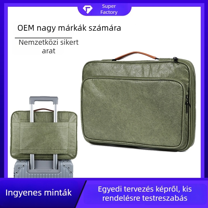 Dupont papír laptop táska, vízálló, ultrakönnyű, szigetelt belsővel, poliészter bélés