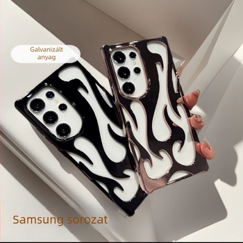 Samsung S25/S24 lángolt bevonat védőtok perforált dizájnnal, kompatibilis A26/A36/A56 és A54/A55