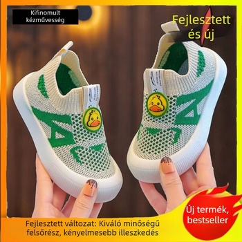 Gyerek hálós Slip-on cipő, légáteresztő, kopásálló, PVC talp, nyári mindennapi viselet