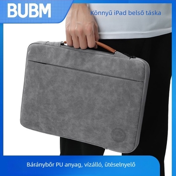 Laptop-táska – uniszex, városi minimalista stílus, fleece bélés, lélegző, vízálló, kopásálló, földrengésálló, 2023 téli