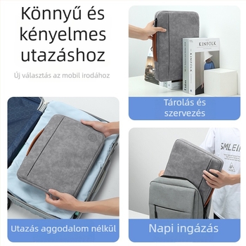 Laptop-táska – uniszex, városi minimalista stílus, fleece bélés, lélegző, vízálló, kopásálló, földrengésálló, 2023 téli