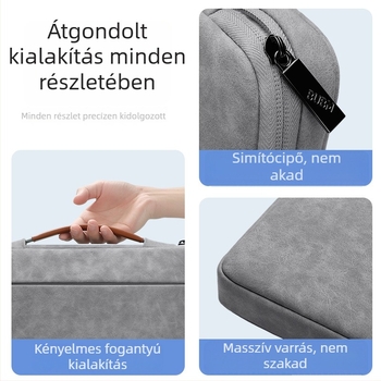 Laptop-táska – uniszex, városi minimalista stílus, fleece bélés, lélegző, vízálló, kopásálló, földrengésálló, 2023 téli