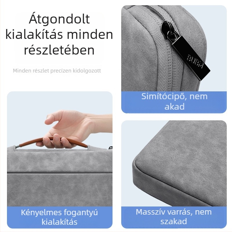 Laptop-táska – uniszex, városi minimalista stílus, fleece bélés, lélegző, vízálló, kopásálló, földrengésálló, 2023 téli