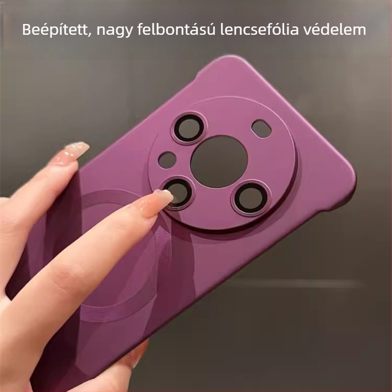 Huawei P80Pro+ keret nélküli mágneses telefonvédő a Mate60Pro számára, matt felületű metál festék bevonat, ütésálló védőtok P70