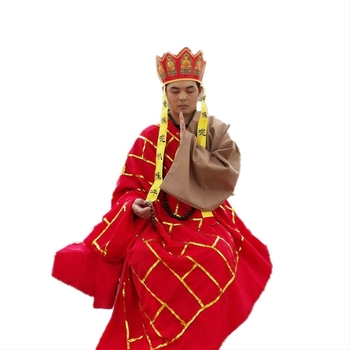Journey to the West: felnőtteknek szóló négy karakteres színpadi jelmezkészlet (Tang Priest, Sun Wukong, Zhu Bajie, Sha Wujing) – pamut-polyészter keverék anyag, bélés poliészter