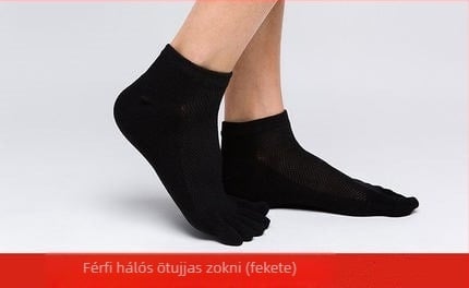 Férfi ötujjú zokni - légáteresztő hálószövésű, rövid szárú, tavasz-nyár, tengeri stílus