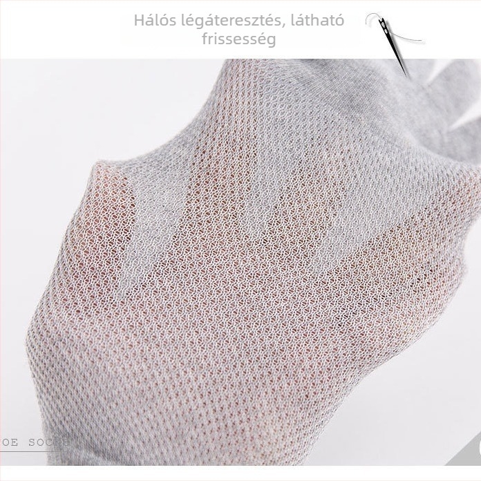 Férfi ötujjú zokni - légáteresztő hálószövésű, rövid szárú, tavasz-nyár, tengeri stílus
