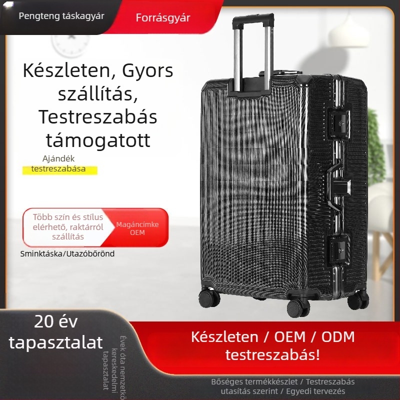 ABS+PC bőrönd, 2,5 kg, univerzális kerekek, kombinációs zár