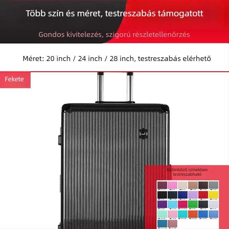 ABS+PC bőrönd, 2,5 kg, univerzális kerekek, kombinációs zár